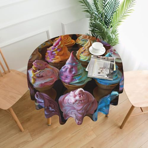 Viele farbige Eiscreme-Tischdecke, 152,4 cm, Dekoration, Küche, Esszimmer, Buffet, Partys, Camping Viele farbige Eiscreme-Tischdecke, 152,4 cm, Dekoration, Küche, Esszimmer, Buffet, Partys, Camping von Kfjghhl