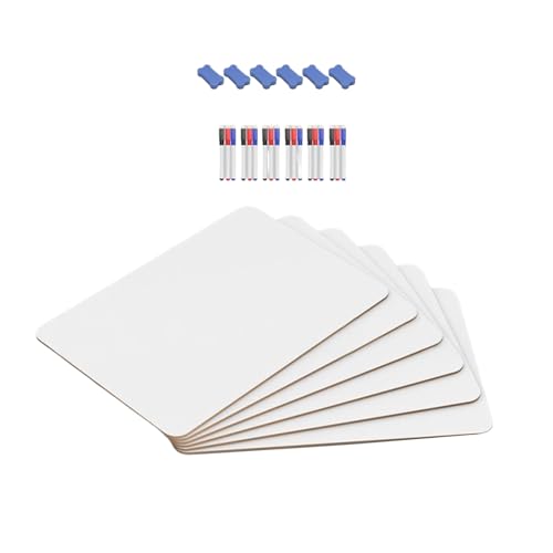 1/3/6 PCs Kleine Whiteboards Message Board Doppelseitiges Whiteboard Mit Radiergummi Und Markierungen Für Schüler Lehrer Klassenzimmer Message Board Doppelseitig Für Die Schule 1/3/6 PCs Kleine Whiteboards Message Board Doppelseitiges Whiteboard Mit Radiergummi Und Markierungen Für Schüler Lehrer Klassenzimmer Message Board Doppelseitig Für Die Schule von Kfwfuaee