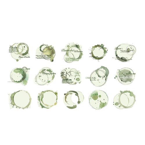 30 Stück Tinten Flecken-Ästhetische Aufkleber Wasserabweisend PET Aufkleber für Scrapbooking, Planer, Wasserflasche, Tagebuch, Handyhülle 30 Stück Tinten Flecken-Ästhetische Aufkleber Wasserabweisend PET Aufkleber für Scrapbooking, Planer, Wasserflasche, Tagebuch, Handyhülle von Kfwfuaee