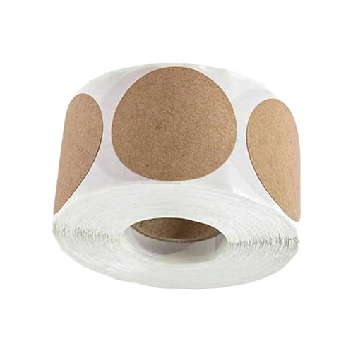 500 Zählrolle Von Brown Round Sachable Sticker Adhäsive Für Geschenk Und Bäckereiverpackung Starke Haftung von Kfwfuaee