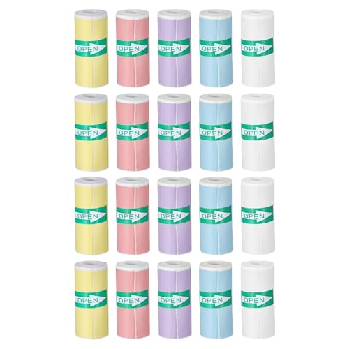 Packung mit 20 Thermorollen für Taschendrucker, 57 x 25 mm, selbstklebend Packung mit 20 Thermorollen für Taschendrucker, 57 x 25 mm, selbstklebend von Kfwfuaee