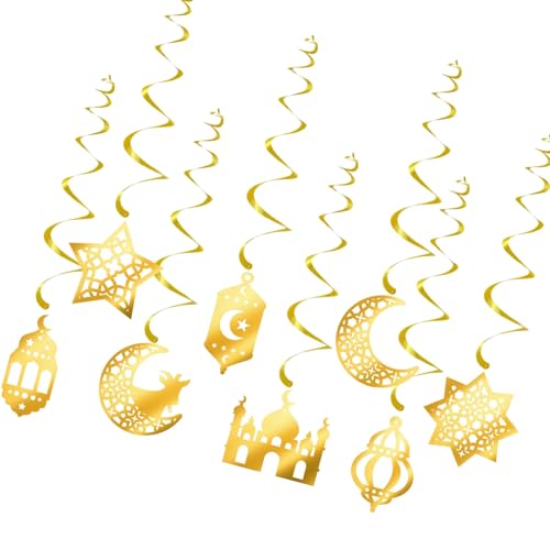 Ramadan Mbarracks Dekoration Eid Mvarack Banner Stern Mond Hängender Wirbel Ramadan Mumbala Hängende Decke Dekor von Kfwfuaee
