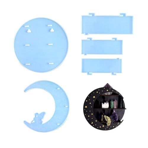 Silikonlagerregalform Wandhalter Harzform Mondform Epoxidharz Silikonform Perfekt Für Halloween Handwerk von Kfwfuaee