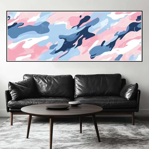 Malen Nach Zahlen Abstrakt Malen Nach Zahlen Erwachsene Einfach, 15x45 cm XXL Groß Acrylfarben Ölgemälde, DIY Malen Nach Zahlen Kinder Anfänger Paint by Numbers Set für Wand Dekor (Ohne Rahmen)-H274 von Kggyele