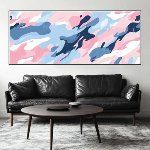 Malen Nach Zahlen Abstrakt Malen Nach Zahlen Erwachsene Einfach, 250 X 100 cm XXL Groß Acrylfarben Ölgemälde, DIY Malen Nach Zahlen Kinder Anfänger Set Bastelset für Wand Dekor (Ohne Rahmen) -H274 von Kggyele