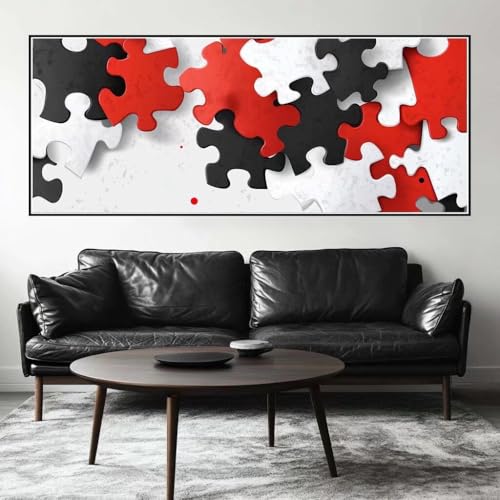 Malen Nach Zahlen Abstrakt Malen Nach Zahlen Erwachsene Geometrie, 250 X 100 cm XXL Groß Acrylfarben Ölgemälde, DIY Malen Nach Zahlen Kinder Anfänger Set Bastelset für Wand Dekor (Ohne Rahmen) -H329 von Kggyele