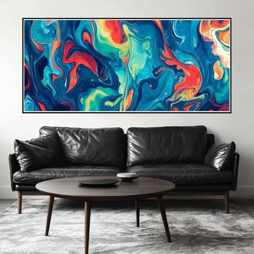 Malen Nach Zahlen Abstrakt Malen Nach Zahlen Erwachsene Kunst, 70 X 35 cm XXL Groß Acrylfarben Ölgemälde, DIY Malen Nach Zahlen Kinder Anfänger Paint by Numbers Set für Wand Dekor (Ohne Rahmen) -H632 von Kggyele