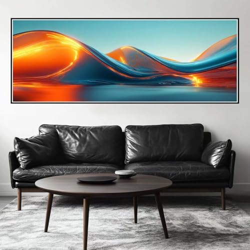 Malen Nach Zahlen Abstrakt Malen Nach Zahlen Erwachsene Kunst, 85x255 cm XXL Groß Acrylfarben Ölgemälde, DIY Malen Nach Zahlen Kinder Anfänger Paint by Numbers Set für Wand Dekor (Ohne Rahmen) -H285 von Kggyele