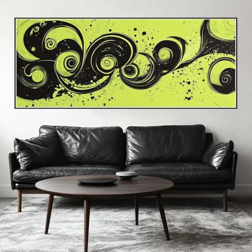 Malen Nach Zahlen Abstrakt Malen Nach Zahlen Erwachsene Retro, 200 X 80 cm XXL Groß Acrylfarben Ölgemälde, DIY Malen Nach Zahlen Kinder Anfänger Paint by Numbers Set für Wand Dekor (Ohne Rahmen) -H899 von Kggyele