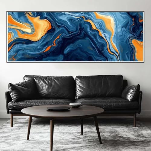 Malen Nach Zahlen Abstrakt Malen Nach Zahlen Erwachsene Vintage, 35x105 cm XXL Groß Acrylfarben Ölgemälde, DIY Malen Nach Zahlen Kinder Anfänger Paint by Numbers Set für Wand Dekor(Ohne Rahmen)-H244 von Kggyele