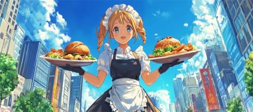 Malen Nach Zahlen Anime Malen Nach Zahlen Erwachsene Dienstmädchen, 170 X 85 cm XXL Groß Acrylfarben Ölgemälde, DIY Malen Nach Zahlen Kinder Anfänger Set Bastelset für Wand Dekor (Ohne Rahmen) -H213 von Kggyele