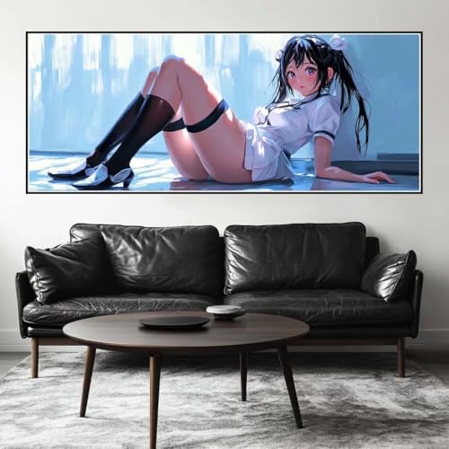 Malen Nach Zahlen Anime Malen Nach Zahlen Erwachsene Dienstmädchen, 250 X 100 cm XXL Groß Acrylfarben Ölgemälde, DIY Malen Nach Zahlen Kinder Anfänger Set Bastelset für Wand Dekor (Ohne Rahmen) -H360 von Kggyele