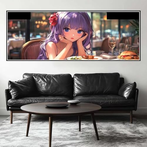 Malen Nach Zahlen Anime Malen Nach Zahlen Erwachsene Prinzessin, 35x105 cm XXL Groß Acrylfarben Ölgemälde, DIY Malen Nach Zahlen Kinder Anfänger Paint by Numbers Set für Wand Dekor(Ohne Rahmen)-H309 von Kggyele