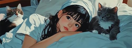 Malen Nach Zahlen Anime Malen Nach Zahlen Erwachsene Prinzessin, 85x255 cm XXL Groß Acrylfarben Ölgemälde, DIY Malen Nach Zahlen Kinder Anfänger Set Bastelset für Wand Dekor (Ohne Rahmen) -H805 von Kggyele