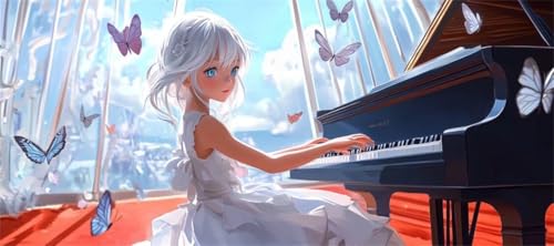 Malen Nach Zahlen Anime Malen Nach Zahlen Erwachsene Prinzessin, 90 X 45 cm XXL Groß Acrylfarben Ölgemälde, DIY Malen Nach Zahlen Kinder Anfänger Paint by Numbers Set für Wand Dekor(Ohne Rahmen)-H187 von Kggyele