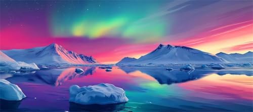 Malen Nach Zahlen Aurora Malen Nach Zahlen Erwachsene Landschaft, 170 X 85 cm XXL Groß Acrylfarben Ölgemälde, DIY Malen Nach Zahlen Kinder Anfänger Set Bastelset für Wand Dekor (Ohne Rahmen) -H397 von Kggyele