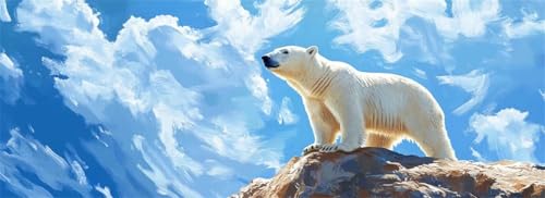 Malen Nach Zahlen Bär Malen Nach Zahlen Erwachsene Eisbär, 35x105 cm XXL Groß Acrylfarben Ölgemälde, DIY Malen Nach Zahlen Kinder Anfänger Paint by Numbers Adult Set für Wand Dekor(Ohne Rahmen)-H526 Malen Nach Zahlen Bär Malen Nach Zahlen Erwachsene Eisbär, 35x105 cm XXL Groß Acrylfarben Ölgemälde, DIY Malen Nach Zahlen Kinder Anfänger Paint by Numbers Adult Set für Wand Dekor(Ohne Rahmen)-H526 von Kggyele