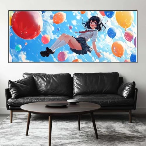 Malen Nach Zahlen Ballon Malen Nach Zahlen Erwachsene Schönheit, 200 X 80 cm XXL Groß Acrylfarben Ölgemälde, DIY Malen Nach Zahlen Kinder Anfänger Set Bastelset für Wand Dekor (Ohne Rahmen) -H826 von Kggyele