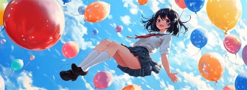 Malen Nach Zahlen Ballon Malen Nach Zahlen Erwachsene Schönheit, 85x255 cm XXL Groß Acrylfarben Ölgemälde, DIY Malen Nach Zahlen Kinder Anfänger Set Bastelset für Wand Dekor (Ohne Rahmen) -H826 von Kggyele