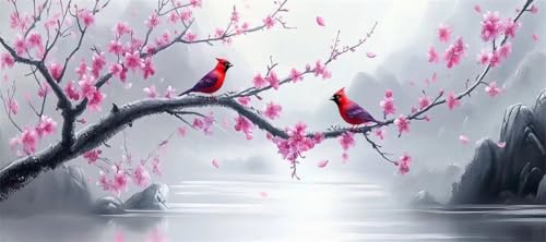 Malen Nach Zahlen Baum Malen Nach Zahlen Erwachsene Vogel, 170 X 85 cm XXL Groß Acrylfarben Ölgemälde, DIY Malen Nach Zahlen Kinder Anfänger Paint by Numbers Set für Wand Dekor (Ohne Rahmen) -H336 von Kggyele