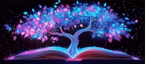 Malen Nach Zahlen Baum der Leben Malen Nach Zahlen Erwachsene Buch, 130 X 65 cm XXL Groß Acrylfarben Ölgemälde, DIY Malen Nach Zahlen Kinder Anfänger Set Bastelset für Wand Dekor (Ohne Rahmen) -H115 von Kggyele