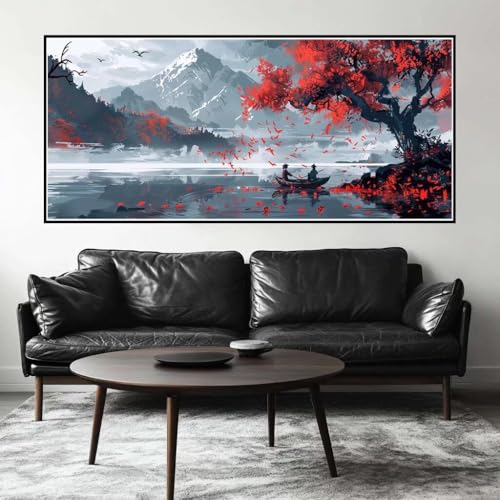 Malen Nach Zahlen Berg Malen Nach Zahlen Erwachsene Landschaft, 130 X 65 cm XXL Groß Acrylfarben Ölgemälde, DIY Malen Nach Zahlen Kinder Anfänger Paint by Numbers Set für Wand Dekor (Ohne Rahmen)-H472 Malen Nach Zahlen Berg Malen Nach Zahlen Erwachsene Landschaft, 130 X 65 cm XXL Groß Acrylfarben Ölgemälde, DIY Malen Nach Zahlen Kinder Anfänger Paint by Numbers Set für Wand Dekor (Ohne Rahmen)-H472 von Kggyele