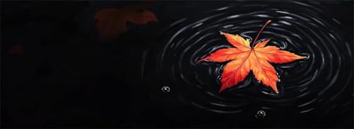 Malen Nach Zahlen Blätter Malen Nach Zahlen Erwachsene Ahornblatt, 85x255 cm XXL Groß Acrylfarben Ölgemälde, DIY Malen Nach Zahlen Kinder Anfänger Set Bastelset für Wand Dekor (Ohne Rahmen) -H810 von Kggyele
