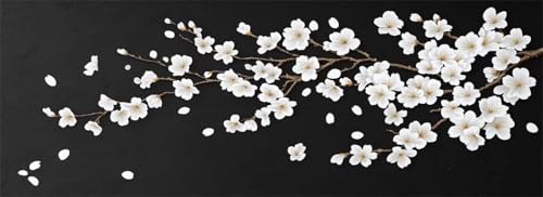 Malen Nach Zahlen Blume Malen Nach Zahlen Erwachsene Einfach, 75x225 cm XXL Groß Acrylfarben Ölgemälde, DIY Malen Nach Zahlen Kinder Anfänger Paint by Numbers Set für Wand Dekor (Ohne Rahmen) -H610 von Kggyele