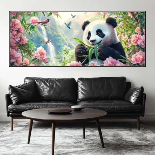 Malen Nach Zahlen Blume Malen Nach Zahlen Erwachsene Panda, 175 X 70 cm XXL Groß Acrylfarben Ölgemälde, DIY Malen Nach Zahlen Kinder Anfänger Paint by Numbers Set für Wand Dekor (Ohne Rahmen) -H959 von Kggyele