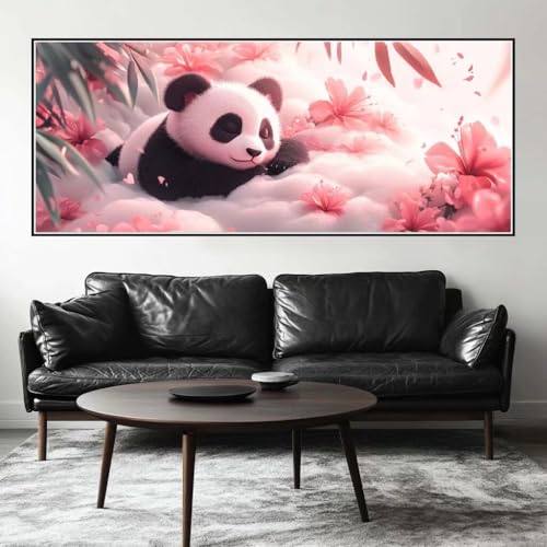 Malen Nach Zahlen Blume Malen Nach Zahlen Erwachsene Panda, 200 X 80 cm XXL Groß Acrylfarben Ölgemälde, DIY Malen Nach Zahlen Kinder Anfänger Paint by Numbers Set für Wand Dekor (Ohne Rahmen) -H774 von Kggyele