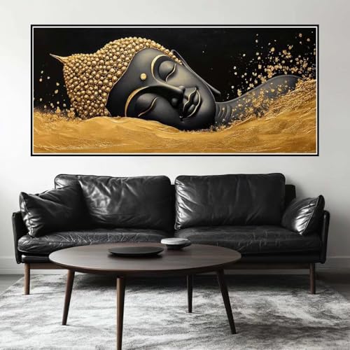 Malen Nach Zahlen Buddha Malen Nach Zahlen Erwachsene Zen, 170 X 85 cm XXL Groß Acrylfarben Ölgemälde, DIY Malen Nach Zahlen Kinder Anfänger Paint by Numbers Set für Wand Dekor (Ohne Rahmen) -H460 von Kggyele