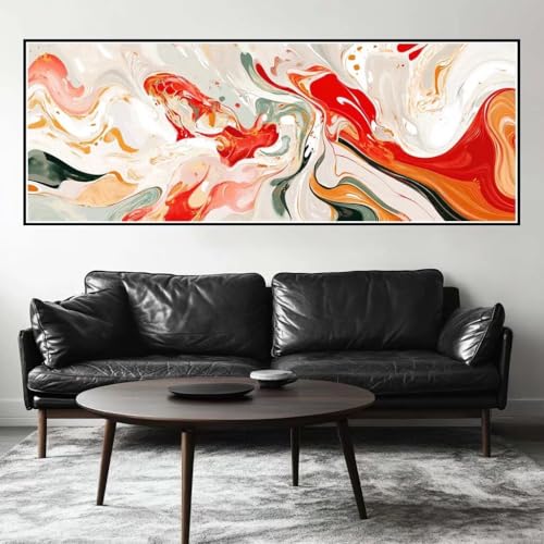 Malen Nach Zahlen Bunt Malen Nach Zahlen Erwachsene Abstrakt, 15x45 cm XXL Groß Acrylfarben Ölgemälde, DIY Malen Nach Zahlen Kinder Anfänger Paint by Numbers Set für Wand Dekor (Ohne Rahmen) -H245 von Kggyele