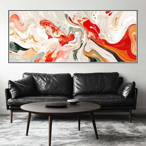 Malen Nach Zahlen Bunt Malen Nach Zahlen Erwachsene Abstrakt, 225 X 90 cm XXL Groß Acrylfarben Ölgemälde, DIY Malen Nach Zahlen Kinder Anfänger Paint by Numbers Set für Wand Dekor (Ohne Rahmen) -H245 von Kggyele