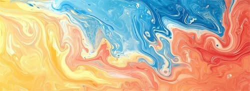 Malen Nach Zahlen Bunt Malen Nach Zahlen Erwachsene Abstrakt, 45x135 cm XXL Groß Acrylfarben Ölgemälde, DIY Malen Nach Zahlen Kinder Anfänger Paint by Numbers Set für Wand Dekor (Ohne Rahmen) -H520 von Kggyele