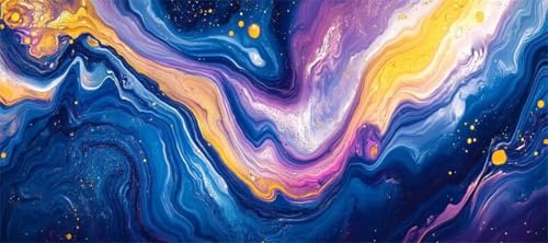 Malen Nach Zahlen Bunt Malen Nach Zahlen Erwachsene Abstrakt, 50 X 25 cm XXL Groß Acrylfarben Ölgemälde, DIY Malen Nach Zahlen Kinder Anfänger Paint by Numbers Set für Wand Dekor (Ohne Rahmen) -H277 von Kggyele
