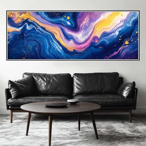 Malen Nach Zahlen Bunt Malen Nach Zahlen Erwachsene Abstrakt, 85x255 cm XXL Groß Acrylfarben Ölgemälde, DIY Malen Nach Zahlen Kinder Anfänger Paint by Numbers Set für Wand Dekor (Ohne Rahmen) -H277 von Kggyele