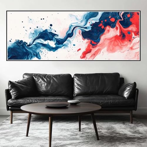 Malen Nach Zahlen Bunt Malen Nach Zahlen Erwachsene Abstrakt, 85x255 cm XXL Groß Acrylfarben Ölgemälde, DIY Malen Nach Zahlen Kinder Anfänger Paint by Numbers Set für Wand Dekor (Ohne Rahmen) -H253 von Kggyele