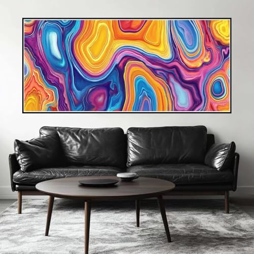 Malen Nach Zahlen Bunt Malen Nach Zahlen Erwachsene Geometrie, 190 X 95 cm XXL Groß Acrylfarben Ölgemälde, DIY Malen Nach Zahlen Kinder Anfänger Paint by Numbers Set für Wand Dekor (Ohne Rahmen) -H489 von Kggyele