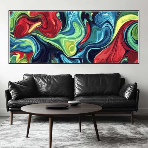 Malen Nach Zahlen Bunt Malen Nach Zahlen Erwachsene Kunst, 200 X 80 cm XXL Groß Acrylfarben Ölgemälde, DIY Malen Nach Zahlen Kinder Anfänger Paint by Numbers Set für Wand Dekor (Ohne Rahmen) -H294 von Kggyele