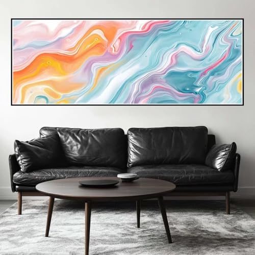 Malen Nach Zahlen Bunt Malen Nach Zahlen Erwachsene Linie, 85x255 cm XXL Groß Acrylfarben Ölgemälde, DIY Malen Nach Zahlen Kinder Anfänger Paint by Numbers Set für Wand Dekor (Ohne Rahmen) -H315 von Kggyele