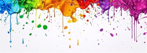 Malen Nach Zahlen Bunt Malen Nach Zahlen Erwachsene Malen, 75x225 cm XXL Groß Acrylfarben Ölgemälde, DIY Malen Nach Zahlen Kinder Anfänger Paint by Numbers Set für Wand Dekor (Ohne Rahmen) -H589 von Kggyele