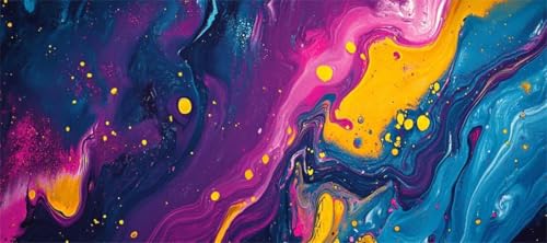 Malen Nach Zahlen Bunt Malen Nach Zahlen Erwachsene Marmor, 150 X 75 cm XXL Groß Acrylfarben Ölgemälde, DIY Malen Nach Zahlen Kinder Anfänger Paint by Numbers Set für Wand Dekor (Ohne Rahmen) -H69 von Kggyele