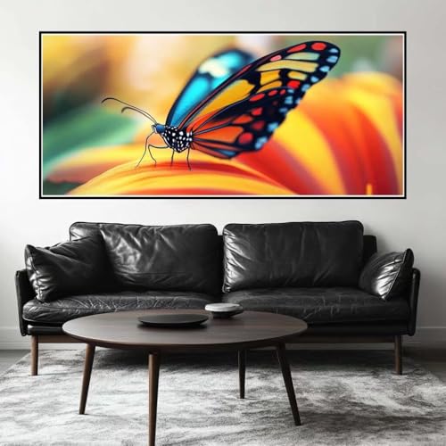 Malen Nach Zahlen Bunt Malen Nach Zahlen Erwachsene Schmetterling, 190 X 95 cm XXL Groß Acrylfarben Ölgemälde, DIY Malen Nach Zahlen Kinder Anfänger Set Bastelset für Wand Dekor (Ohne Rahmen) -H538 von Kggyele