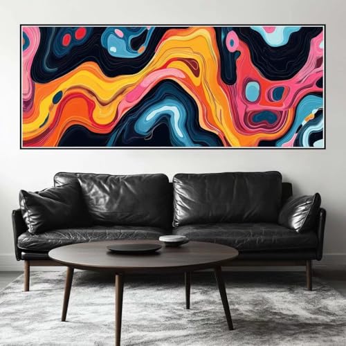Malen Nach Zahlen Bunt Malen Nach Zahlen Erwachsene Vintage, 225 X 90 cm XXL Groß Acrylfarben Ölgemälde, DIY Malen Nach Zahlen Kinder Anfänger Paint by Numbers Set für Wand Dekor (Ohne Rahmen) -H250 von Kggyele