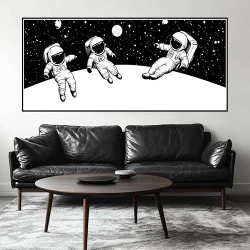 Malen Nach Zahlen Cartoon Malen Nach Zahlen Erwachsene Astronaut, 70 X 35 cm XXL Groß Acrylfarben Ölgemälde, DIY Malen Nach Zahlen Kinder Anfänger Set Bastelset für Wand Dekor (Ohne Rahmen) -H490 von Kggyele
