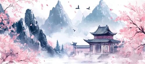 Malen Nach Zahlen China Malen Nach Zahlen Erwachsene Japan, 100 X 50 cm XXL Groß Acrylfarben Ölgemälde, DIY Malen Nach Zahlen Kinder Anfänger Paint by Numbers Set für Wand Dekor (Ohne Rahmen) -H605 von Kggyele