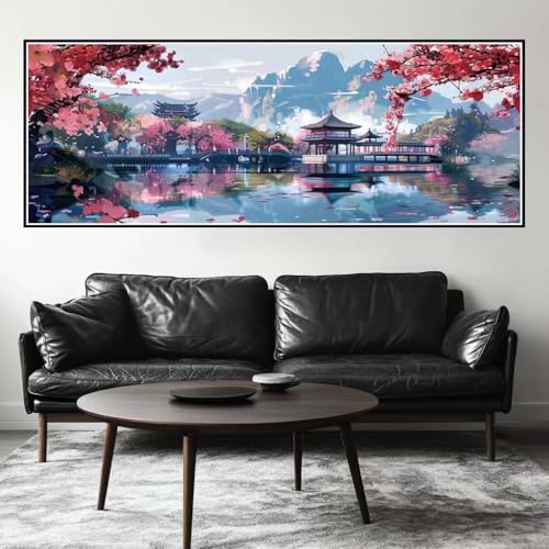Malen Nach Zahlen China Malen Nach Zahlen Erwachsene Japan, 15x45 cm XXL Groß Acrylfarben Ölgemälde, DIY Malen Nach Zahlen Kinder Anfänger Paint by Numbers Set für Wand Dekor (Ohne Rahmen) -H273 von Kggyele