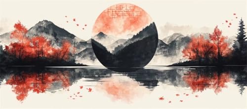Malen Nach Zahlen China Malen Nach Zahlen Erwachsene Japan, 170 X 85 cm XXL Groß Acrylfarben Ölgemälde, DIY Malen Nach Zahlen Kinder Anfänger Paint by Numbers Set für Wand Dekor (Ohne Rahmen) -H191 von Kggyele