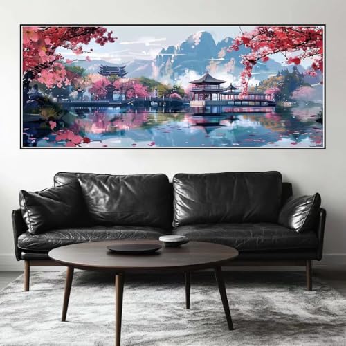 Malen Nach Zahlen China Malen Nach Zahlen Erwachsene Japan, 200 X 80 cm XXL Groß Acrylfarben Ölgemälde, DIY Malen Nach Zahlen Kinder Anfänger Paint by Numbers Set für Wand Dekor (Ohne Rahmen) -H273 von Kggyele