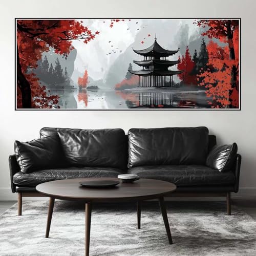 Malen Nach Zahlen China Malen Nach Zahlen Erwachsene Japan, 250 X 100 cm XXL Groß Acrylfarben Ölgemälde, DIY Malen Nach Zahlen Kinder Anfänger Paint by Numbers Set für Wand Dekor (Ohne Rahmen) -H291 von Kggyele